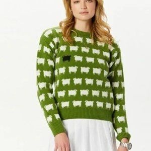 Warm & Wonderful x Rowing Blazers Original “Diana” Wool Sheep Sweater in Green